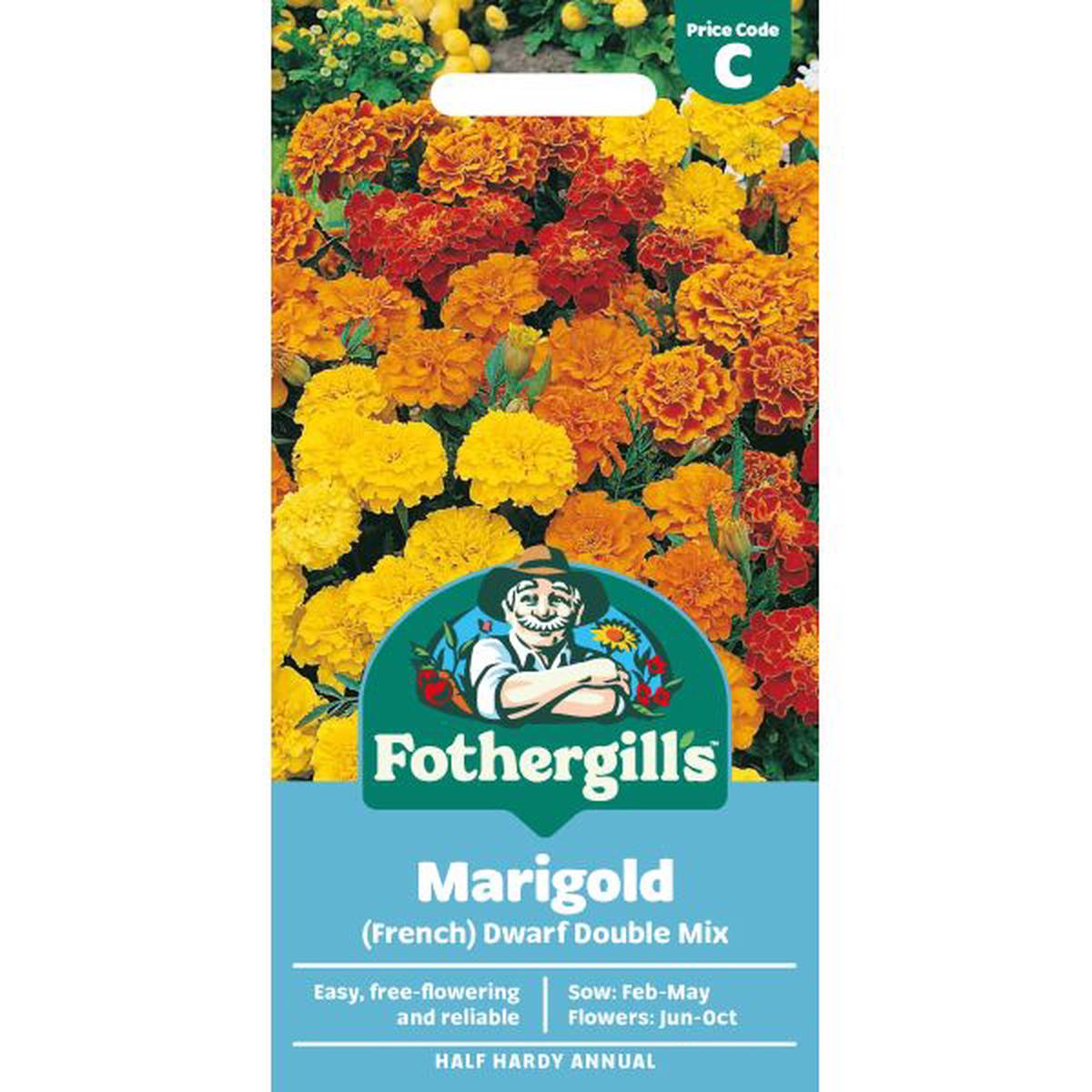 Marigold (French) Dwarf Double Mixed