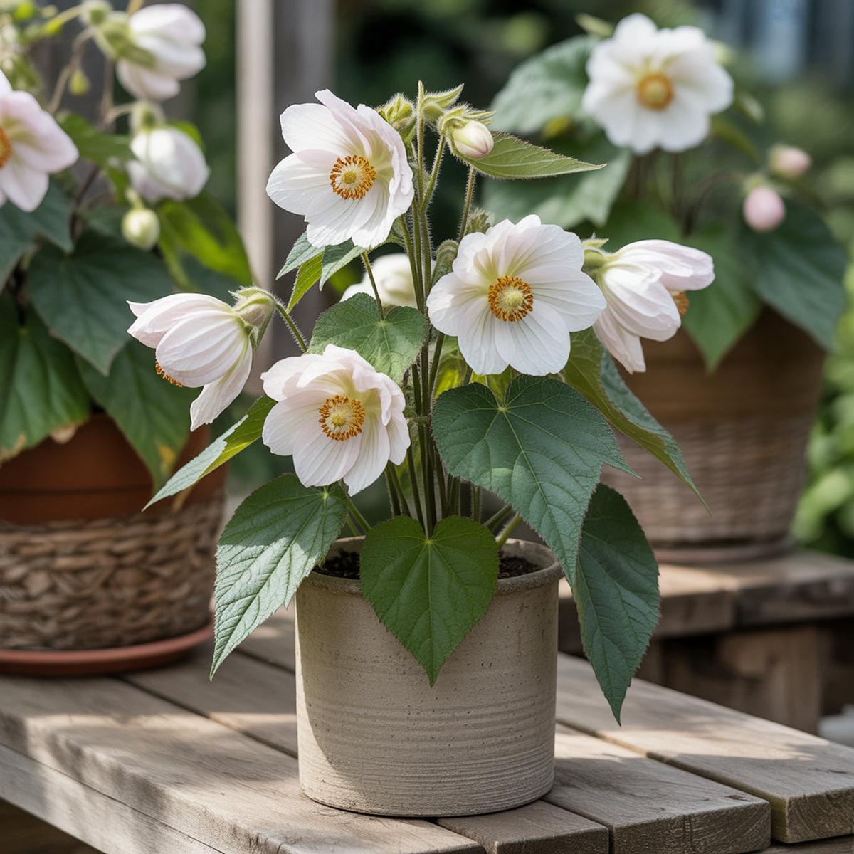 White Abutilon Flower Planting Seed for Stunning, Soft White Flowers to Enrich Your Garden