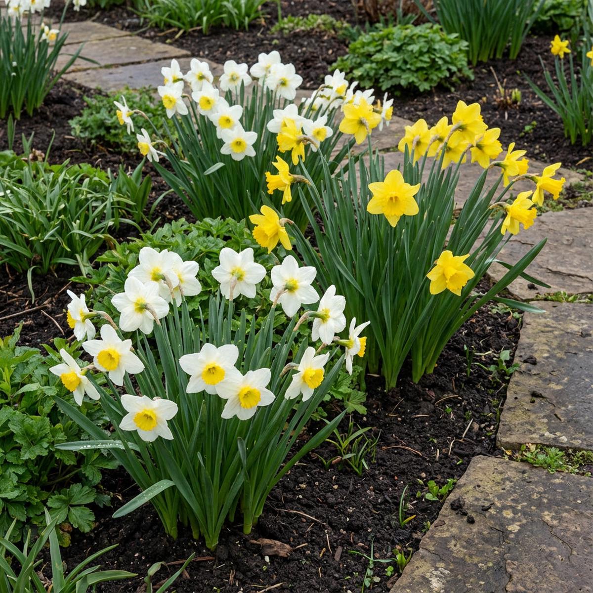 Daffodil Flower Seeds for Planting Vibrant White and Yellow Blooms