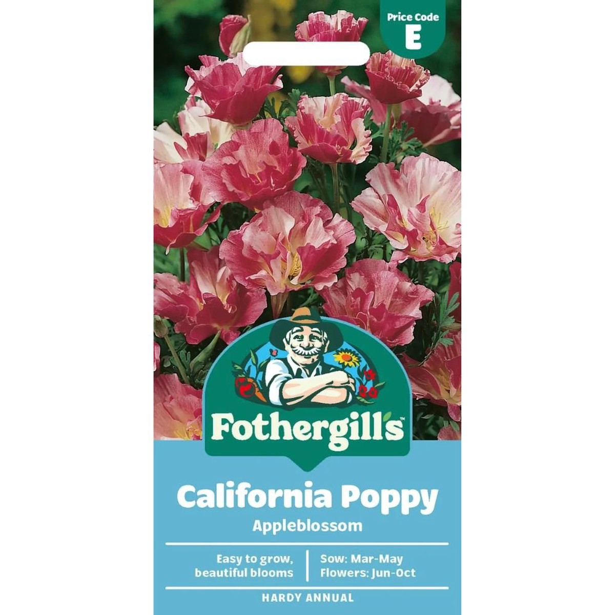 Mr Fothergill's Californian Poppy Appleblossom Pink Seeds