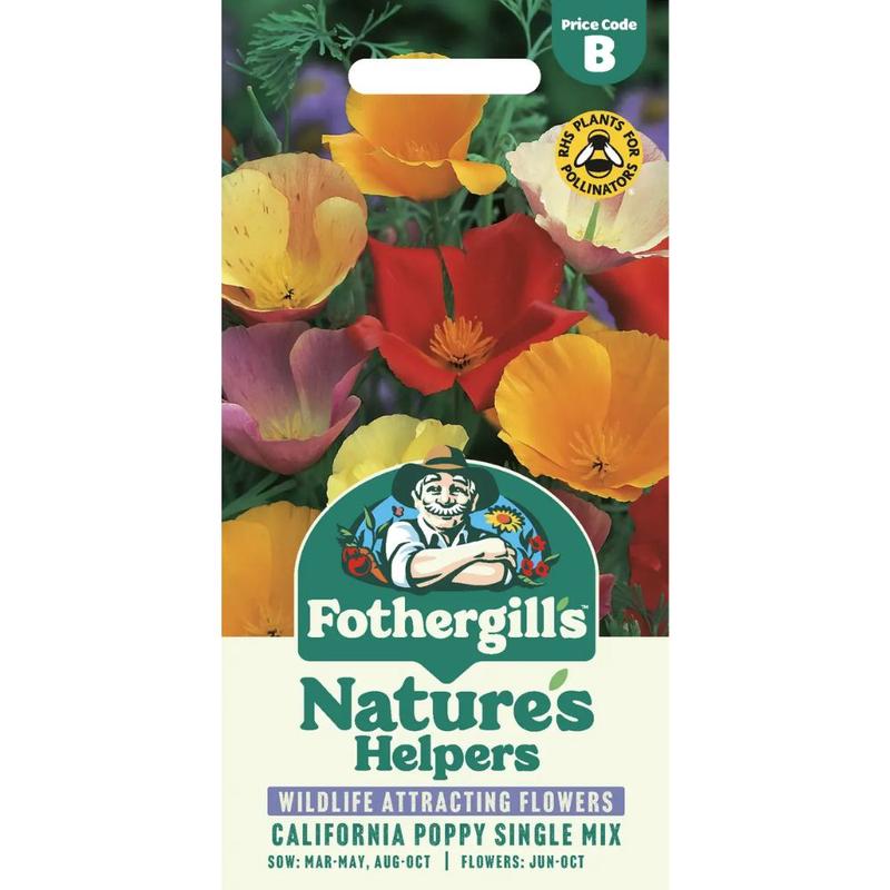 Mr Fothergill's Natures Helpers Californian Poppy Single Mix Seeds