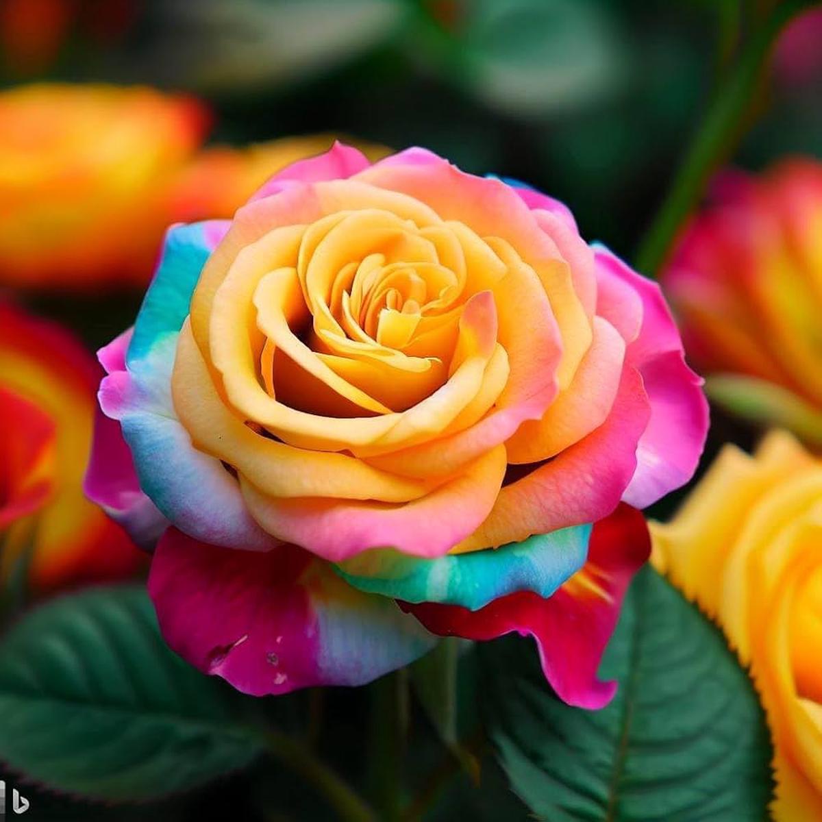 Rose Hybrida Holland Rainbow Flower Seeds for Planting in home garden trellises or pots