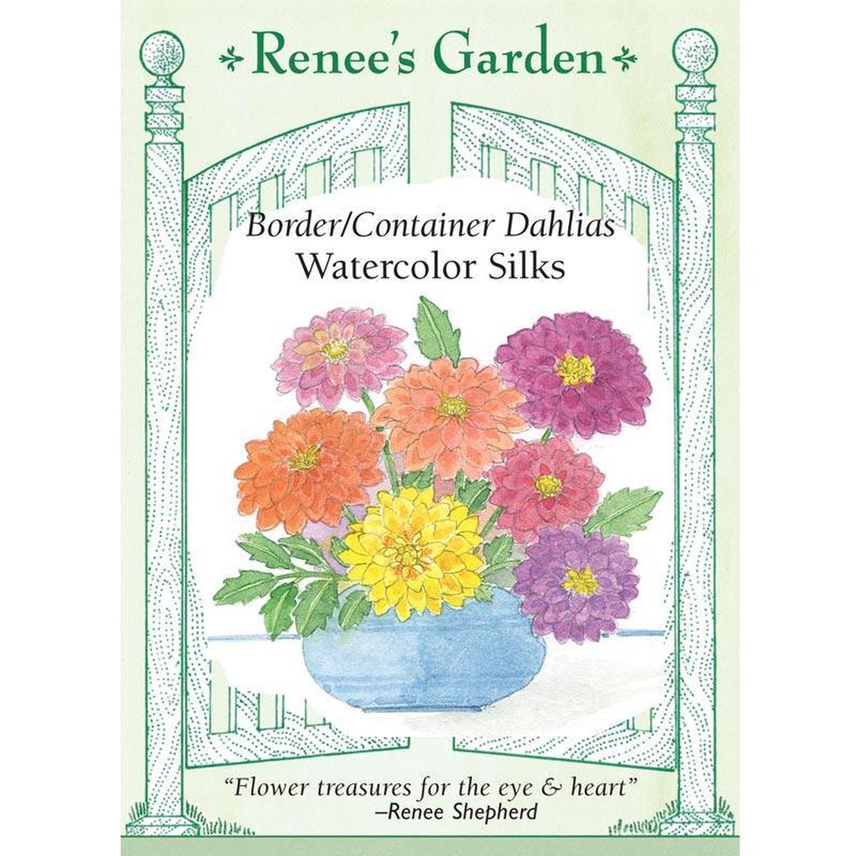 Watercolor Silks Dwarf Dahlia Flower Seeds