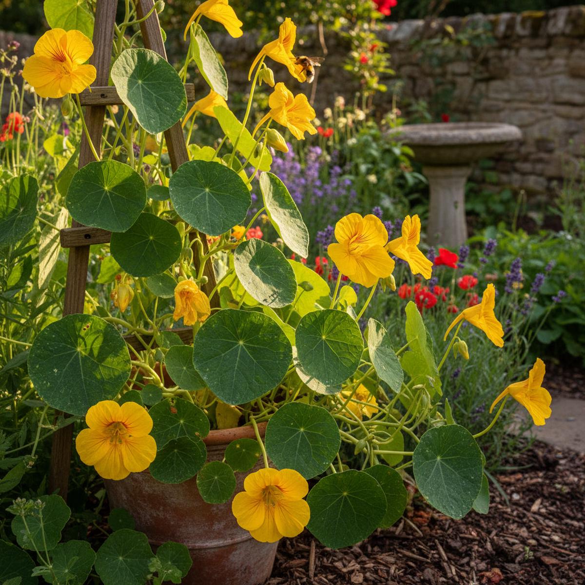 Yellow Tropaeolum Majus Flower Seeds for Easy Planting