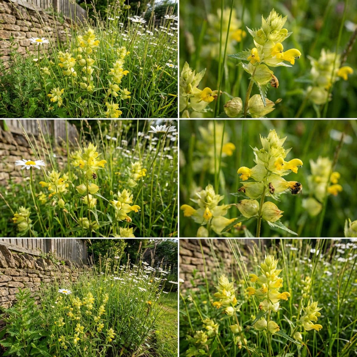 Yellow Rattle Flower Seeds for Planting Heirloom Wildflower for Meadows & Pollinator Gardens
