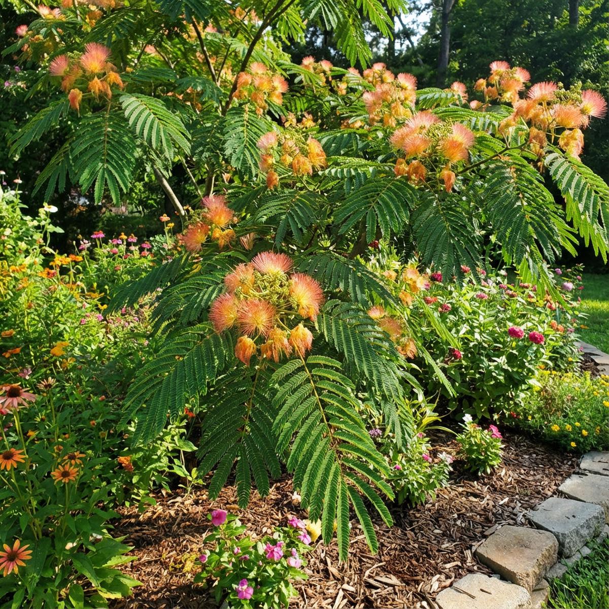 Albizia Flower Seeds for Planting Orange - Grow the Exotic and Striking Orange Albizia Blooms
