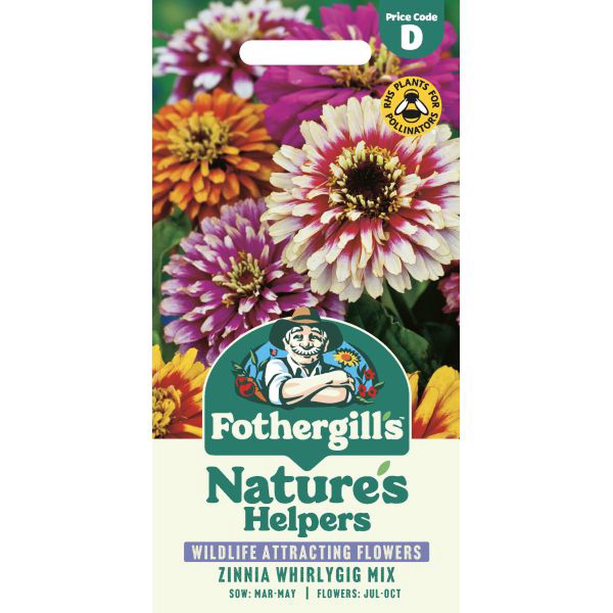 Zinnia Whirlygig Improved Mixed Seeds