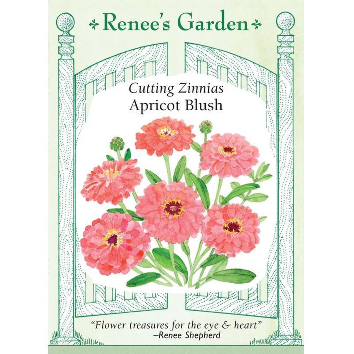 Apricot Blush Cutting Zinnia Flower Seeds