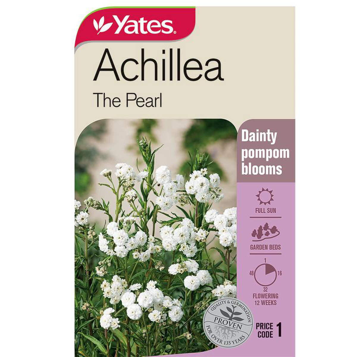Yates Seed Achillea 8216The Pearl8217