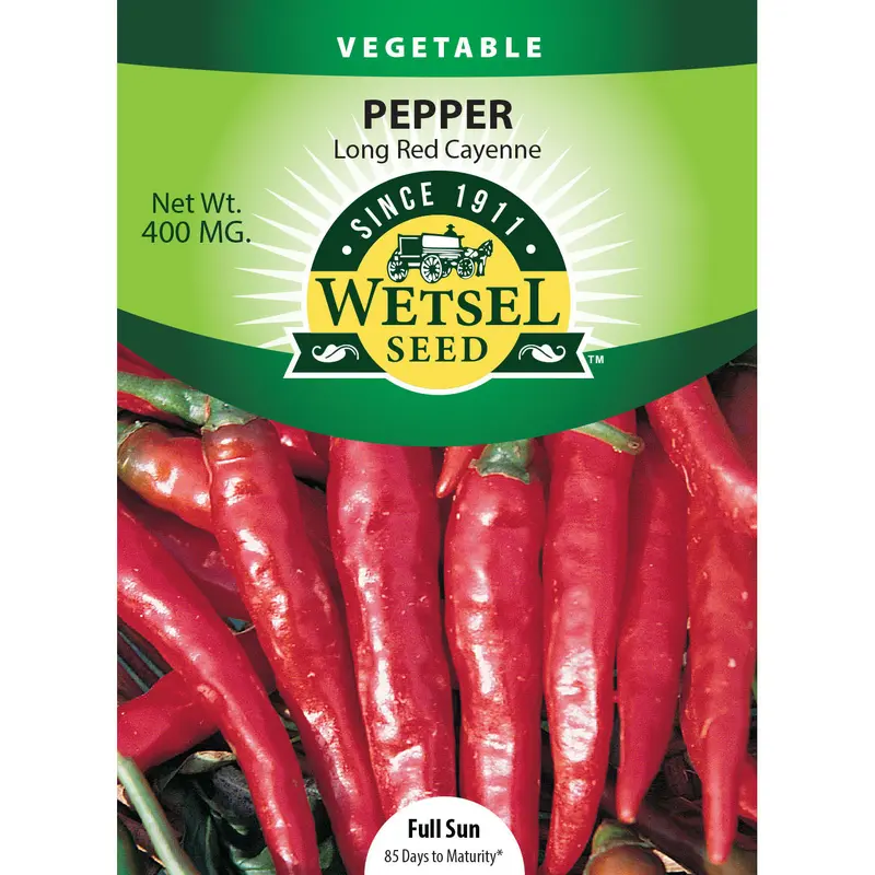Wetsel Seed Long Red Cayenne Pepper Seed