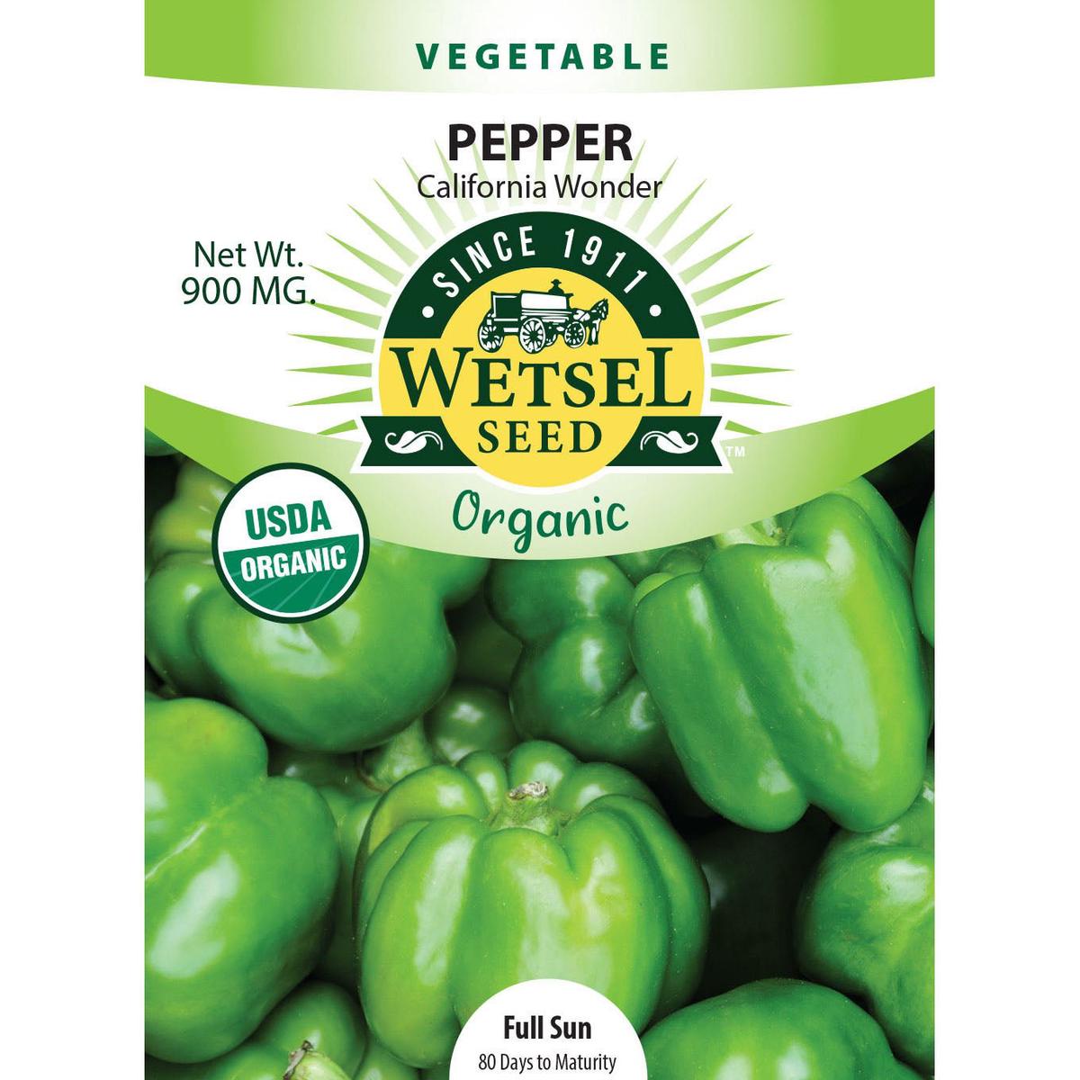 Wetsel Seed Organic California Wonder Pepper Seed