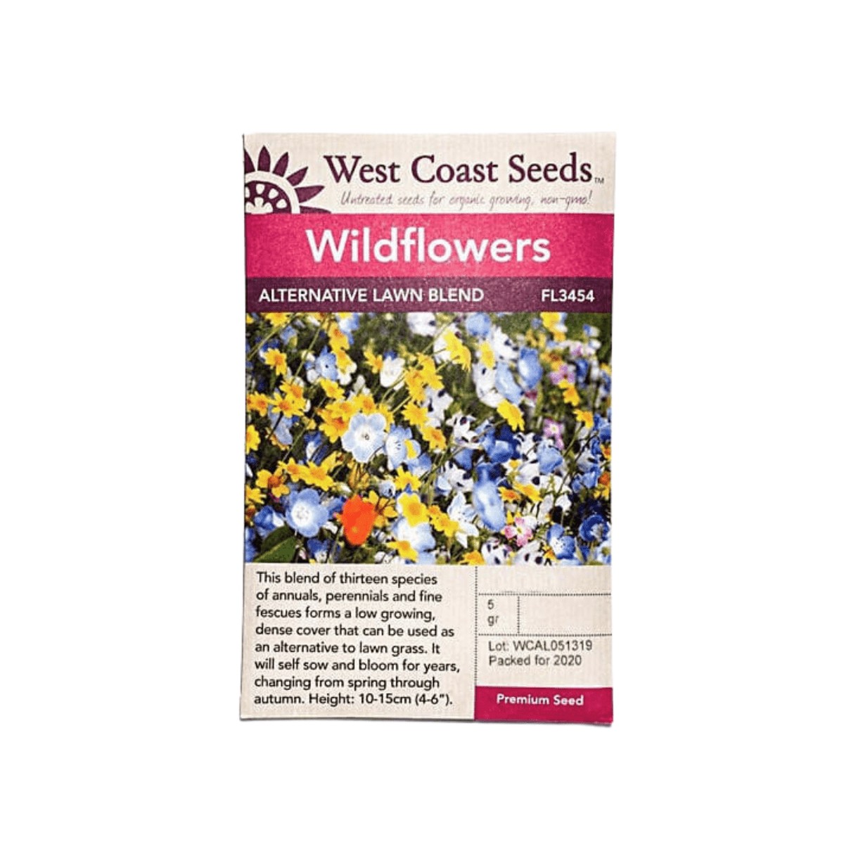 Wildflower Alternative Lawn Mix Seeds | West Coast Seeds