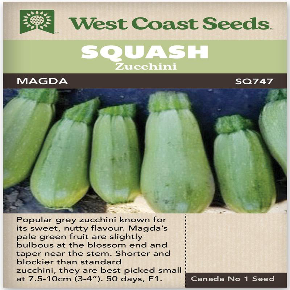 Zucchini Magda 8211 West Coast Seeds