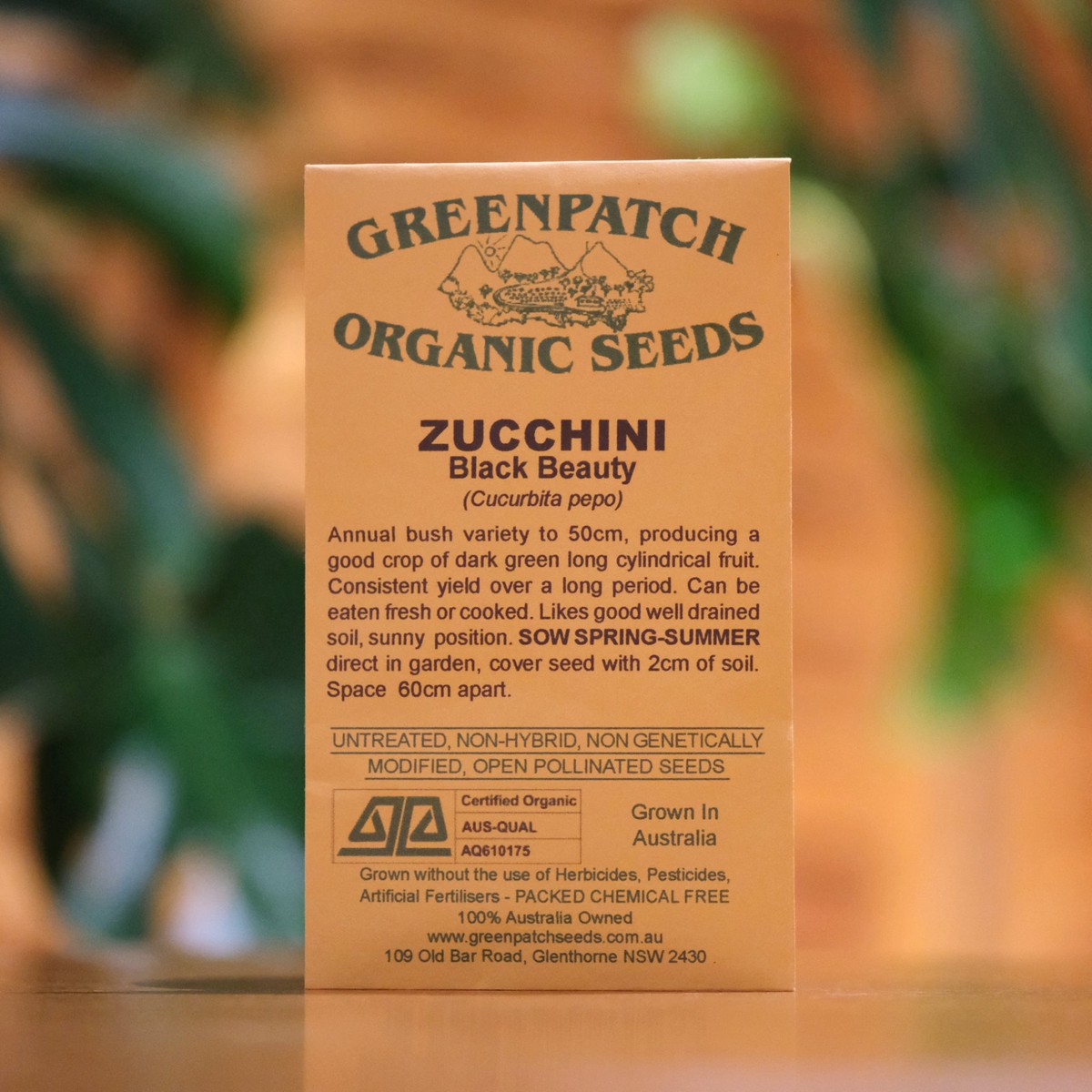 Zucchini 'Black Beauty' Greenpatch Seeds