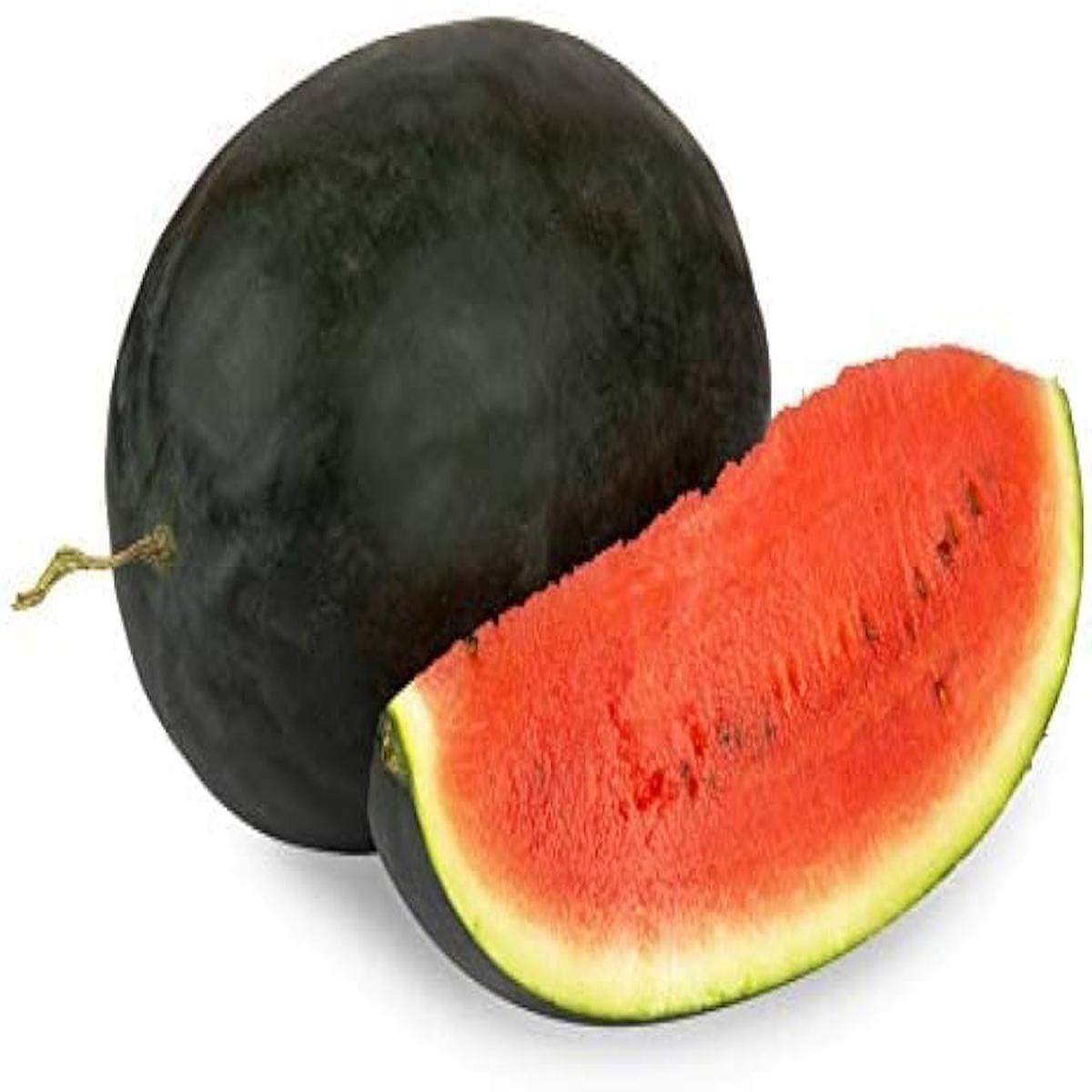 Black Watermelon Fruit Seeds Sweet & Juicy Melons, Heirloom & Non-GMO Seeds for Garden Cultivation (100 pcs)