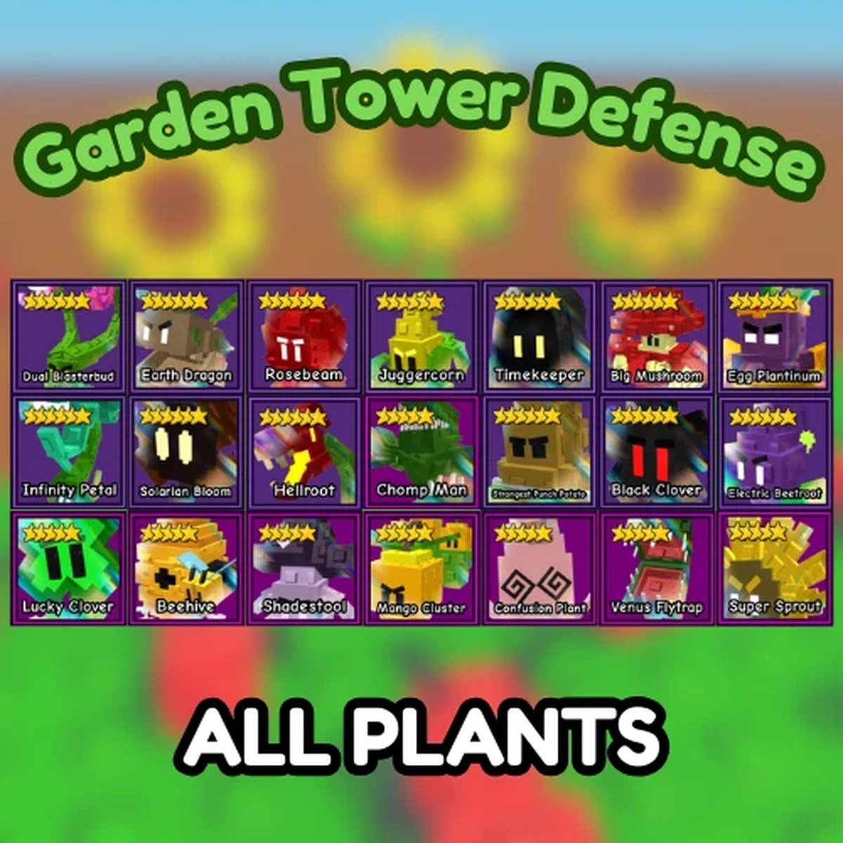 [Stock Clearance] Garden Tower Defense | Roblox | All Plants / Units