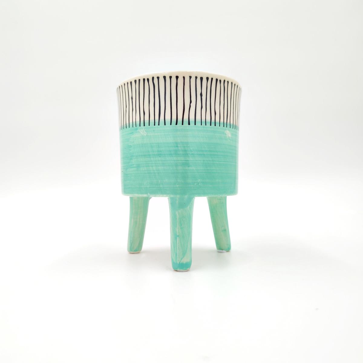 Cache-pot ray vert deau  Tendance & fracheur