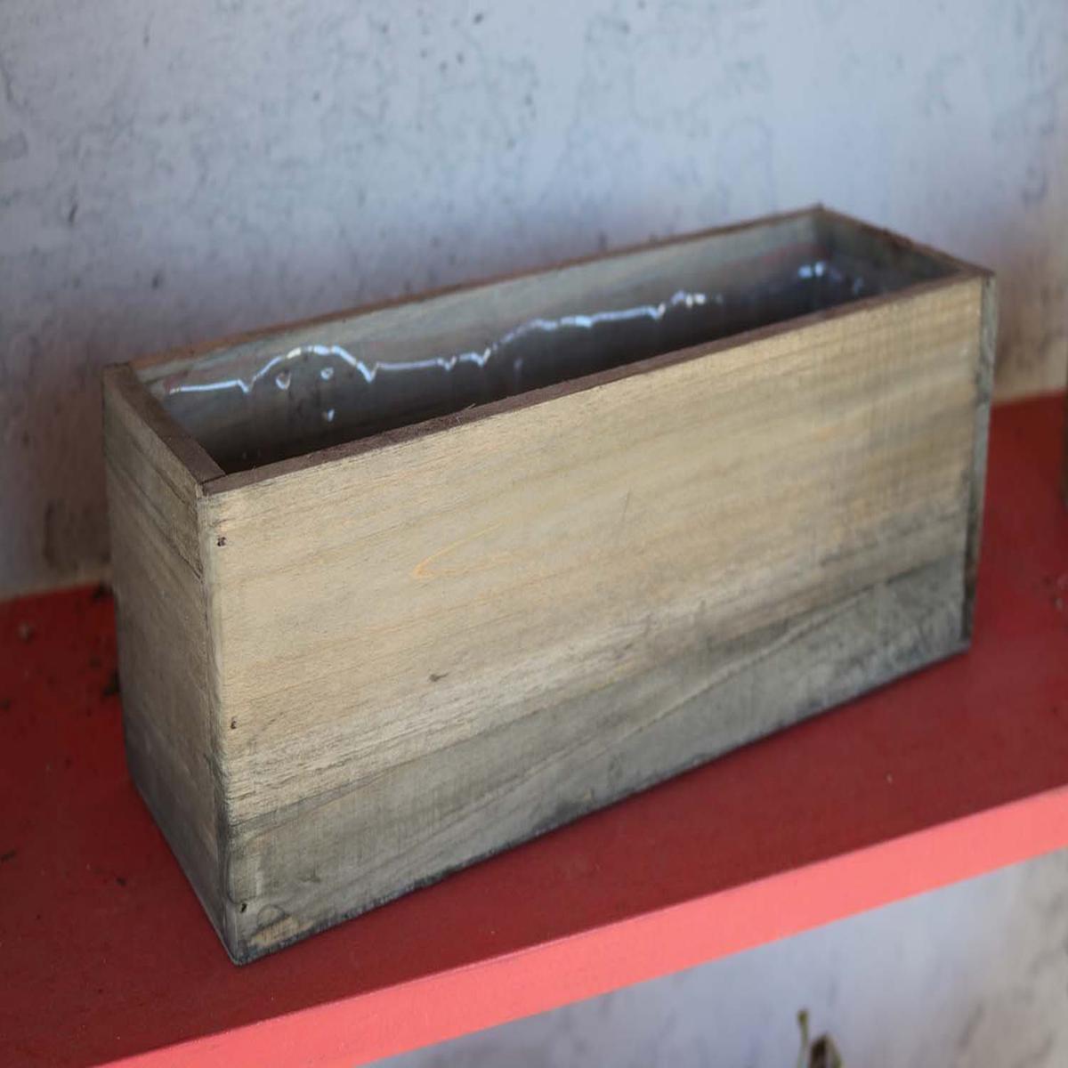 Weathered Wood Planter Box (only)