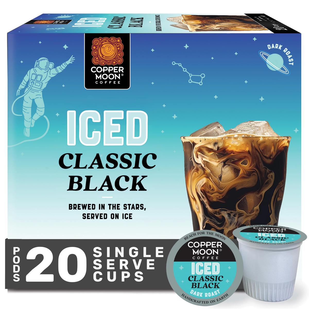Copper Moon Single Serve Coffee Pods for Keurig K-Cup malt-inspired  Classic Black Brew Over Ice  20 Count