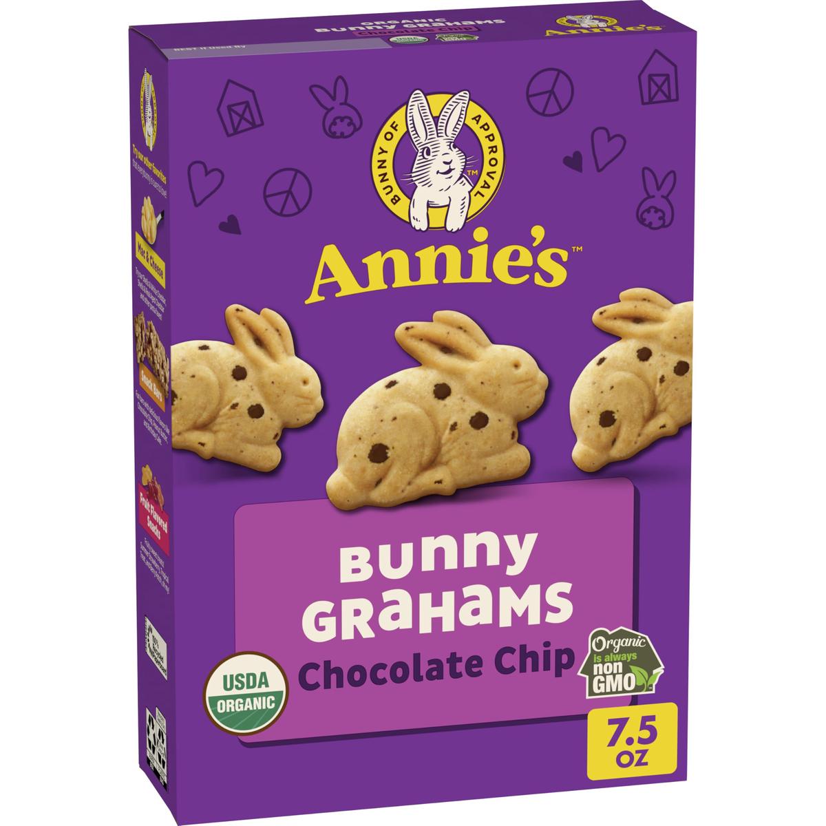 Annies Organic Bunny Grahams Snacks, Chocolate Chip, 7.5 oz