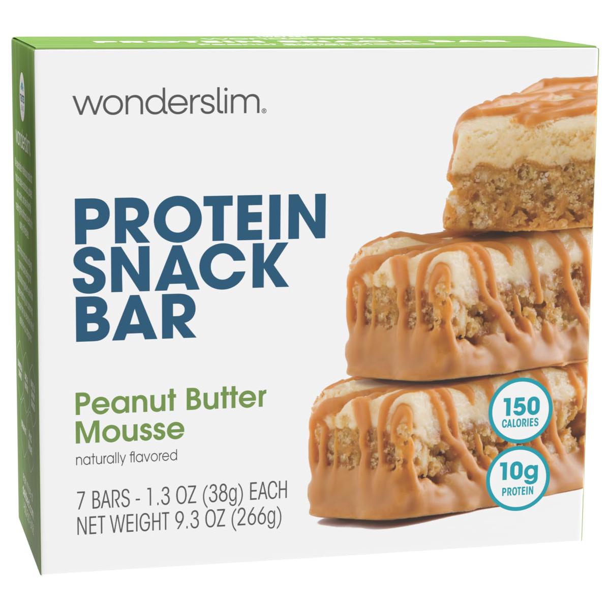 Wonderslim Protein Snack Bar, Peanut Butter Mousse, (7Ct)