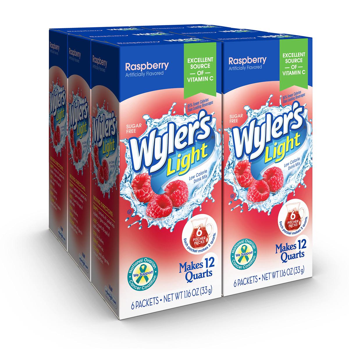 Wyler's Light Raspberry Pitcher Packs, 36 Drink Mix Packets - Refreshing Water Enhancer