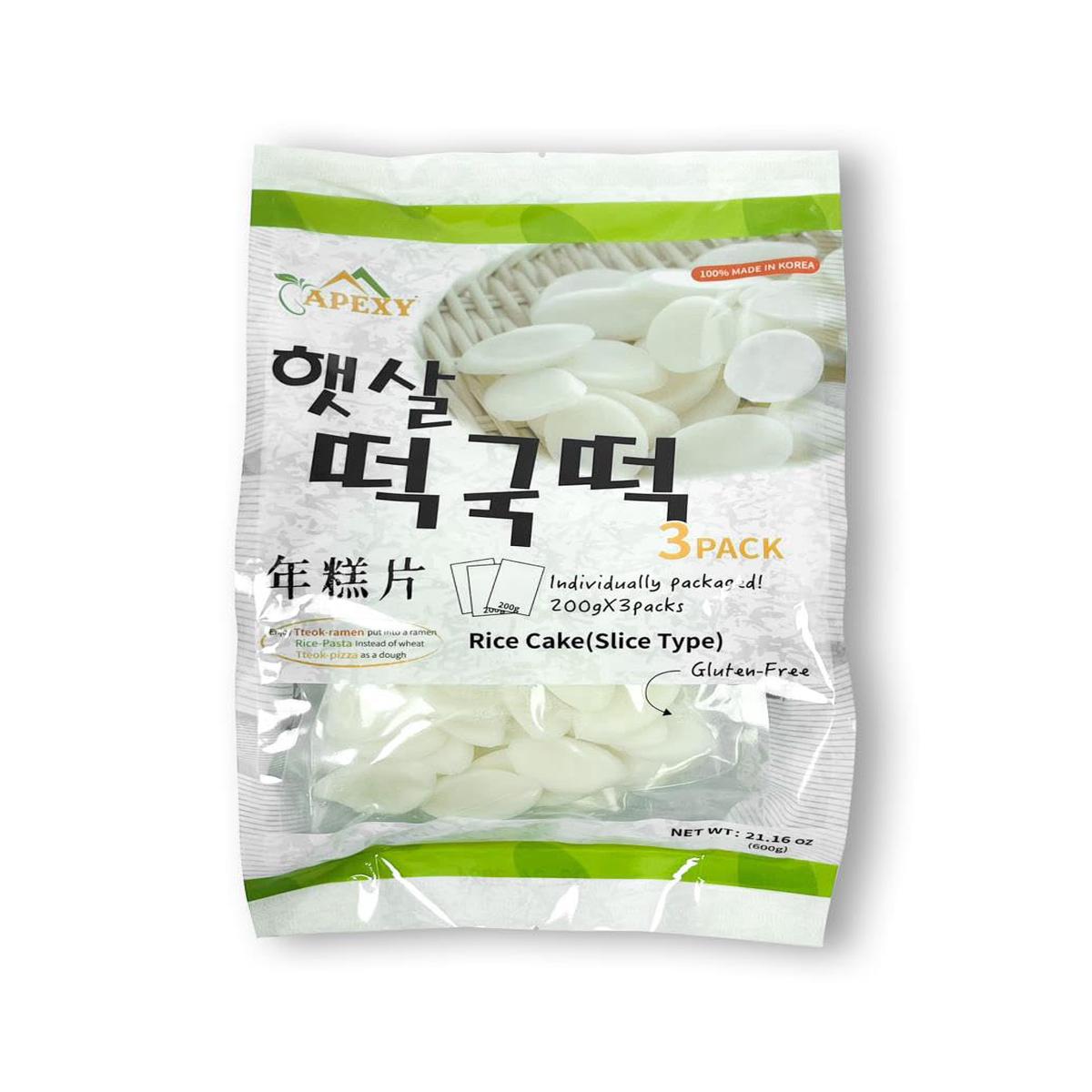 Apexy Korean Rice Cake Tteokbokkik Rice Cake, Chewy Tteok, Authentic Korean Street Food Snack, Perfect With Cheese And Ramen Noodles, No Msg, No Corn Syrup, Vegan And Gluten Free, Non-Gmo 21.16 Oz