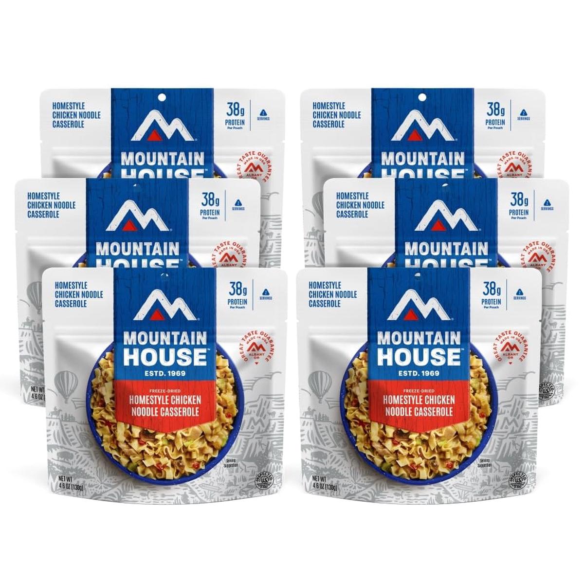 Mountain House Homestyle Chicken Noodle Casserole Freeze Dried Backpacking & Camping Food 6-Pack