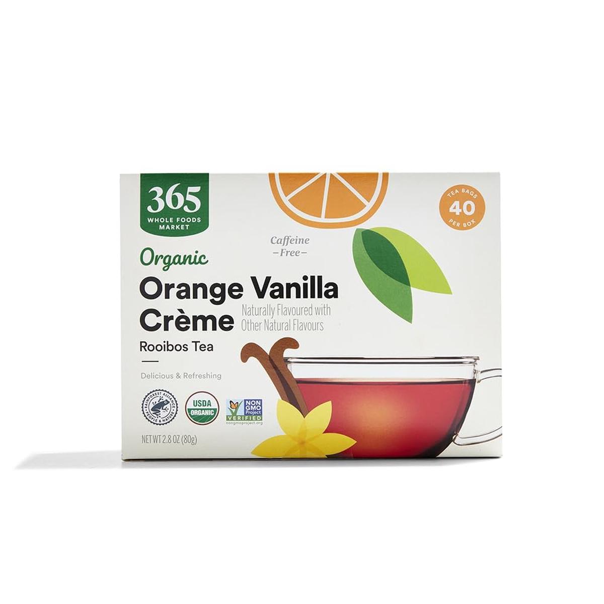365 by Whole Foods Market Organic Rooibos Tea, Orange Vanilla Creme, 40 Count, Pack of 1