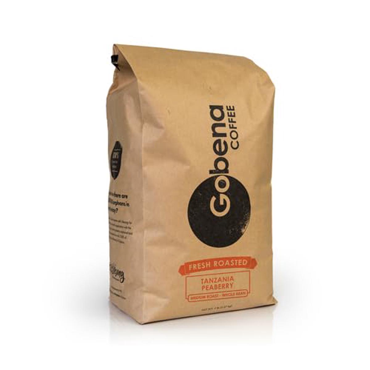 5lb Tanzanian Peaberry Whole Bean Coffee Medium Roast  80oz  Bulk Coffee