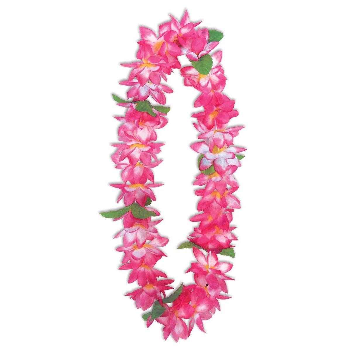Beistle - Big Island Floral Lei  36 Pink Artificial Hawaiian Luau Lei For Tropical Party Decorations, Beach Events, And Costume Accessories