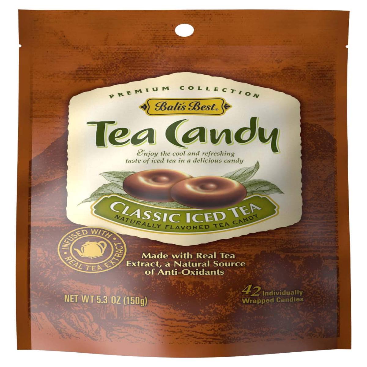 Bali s Best Classic Iced Tea Candy, 5.3 Oz (Pack of 12), Individually Wrapped Hard Candy, Made with Real Tea, with Natural Anti