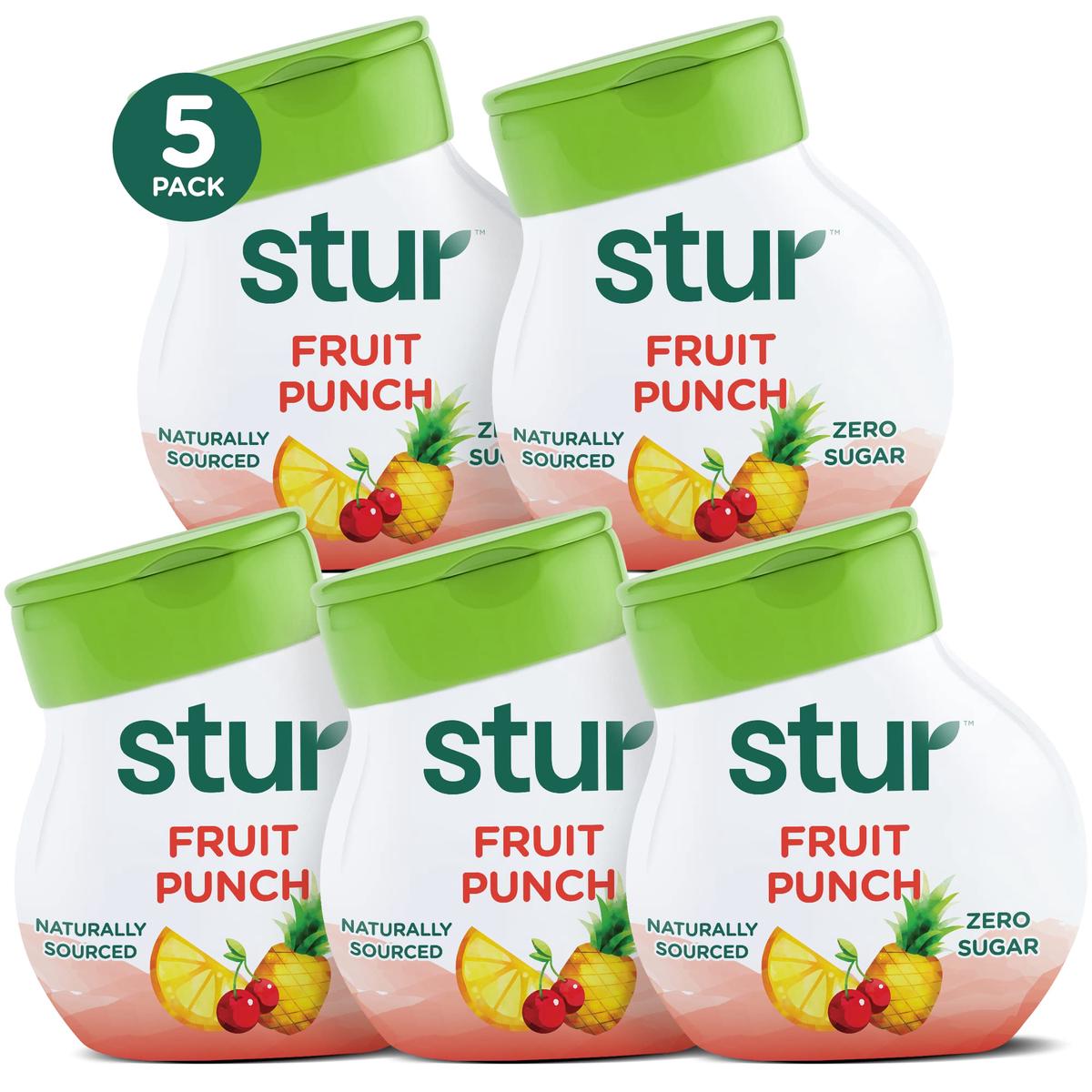 Stur Liquid Water Enhancer | Fruit Punch | Naturally Sweetened | High in Vitamin C & Antioxidants | Sugar Free | Zero Calories |