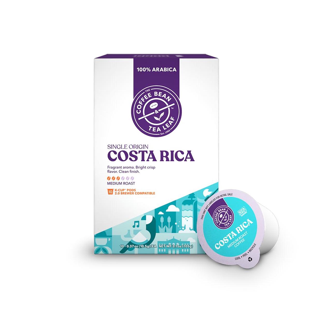 The Coffee Bean & Tea Leaf Costa Rica Single Origin Coffee K-Cups (Medium Roast, 10Ct)