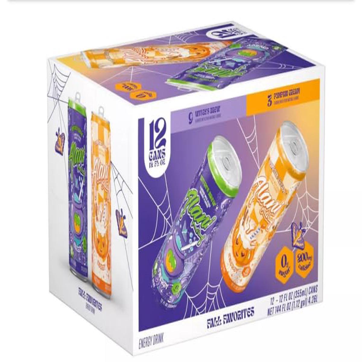 Alani witchs Brew Pumpkin Cream Variety Pack Energy Drink, Sugar Free, Low Calorie Energy Drinks, Zero Sugar, 15 Calories or Le