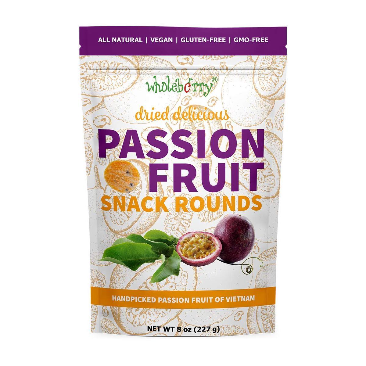 Wholeberry Dried Passion Fruit Maracuja - No Added Chemicals, 8 oz Bag