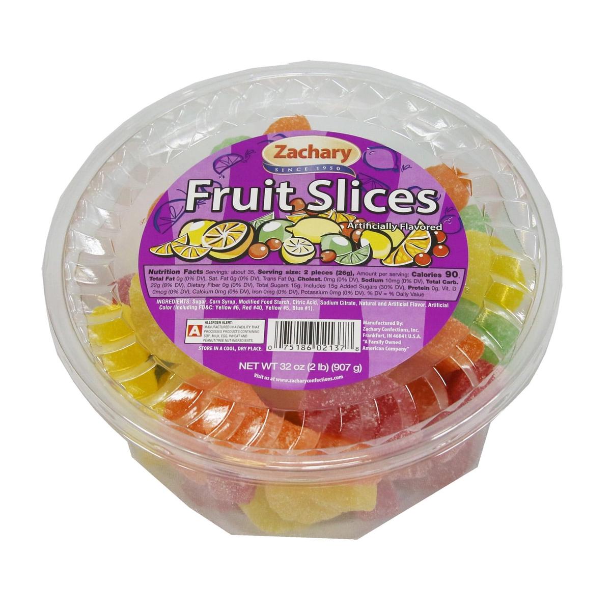 Zachary, Assorted Fruit Slices Candy, 32 Oz