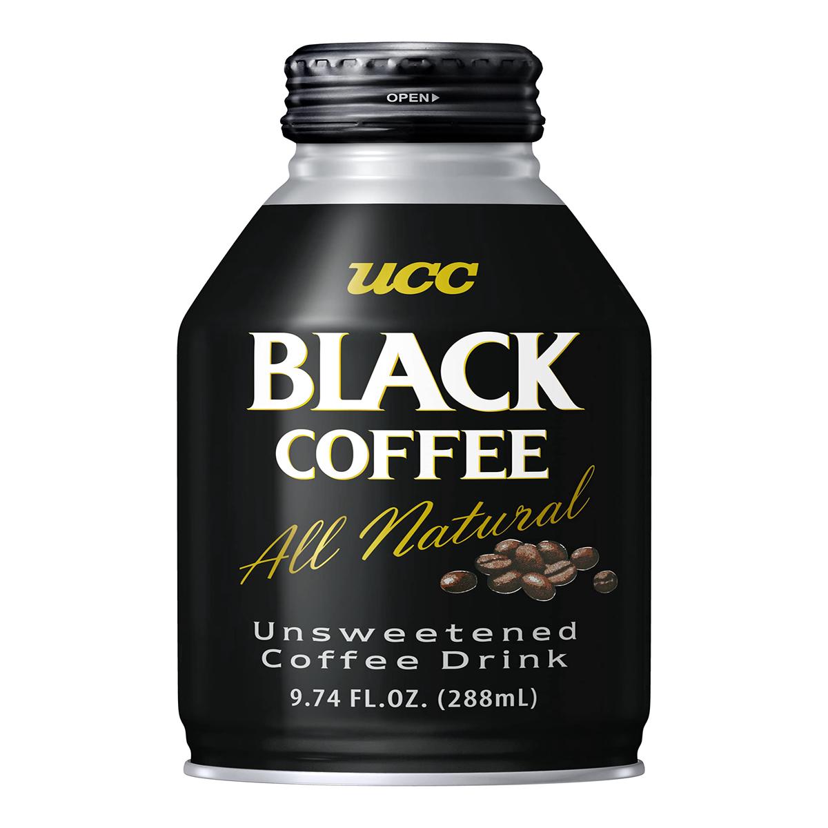 UCC Ready to Drink Black Coffee, All Natural, Unsweetened, 9.74 FL OZ, Pack of 24