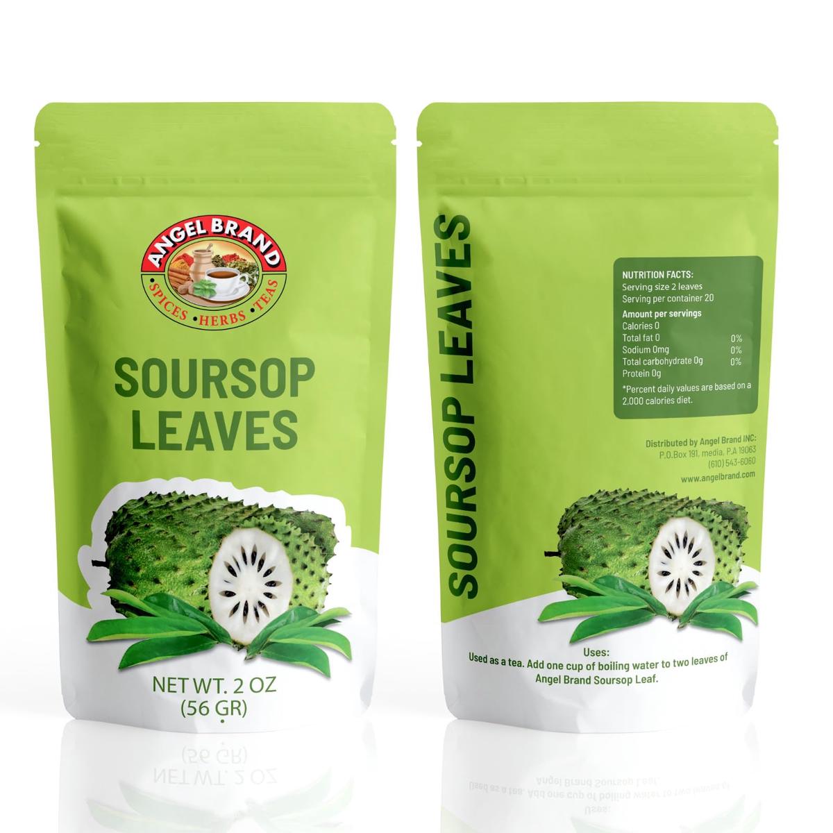 Angel Brand Soursop Leaves - Dried Guanabana Leaves For Herbal Tea, Ideal For Brewing Refreshing And Beneficial Drinks, Natural