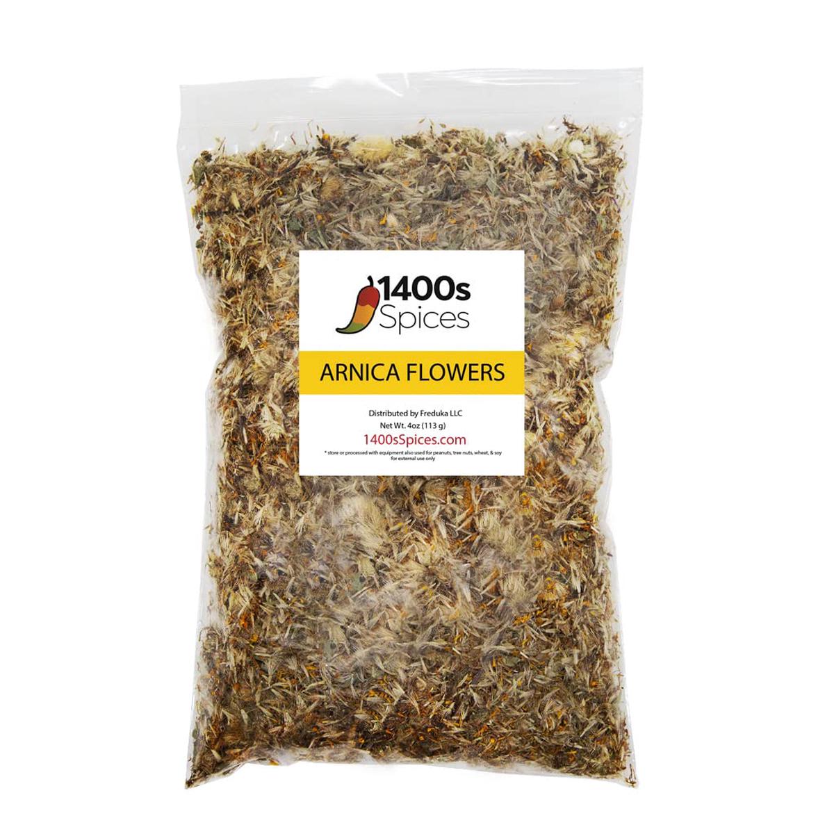 1400S SPICES Dried Arnica Flowers Herbal Tea - 4oz Pack