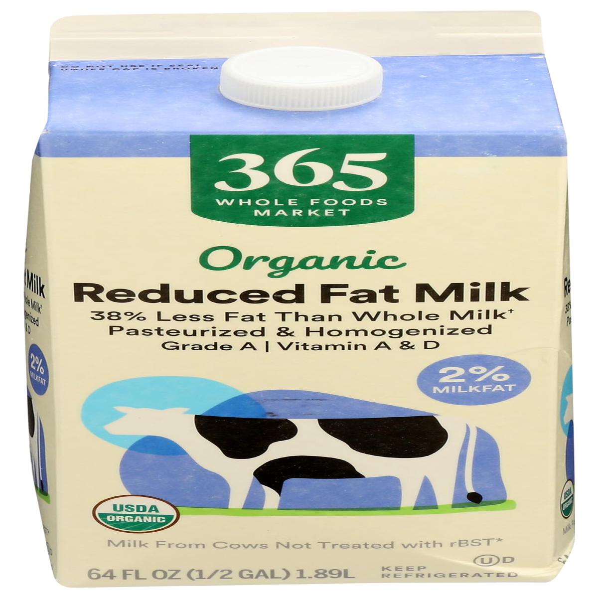 365 Everyday Value, Organic 2% Fat Milk, 64 oz