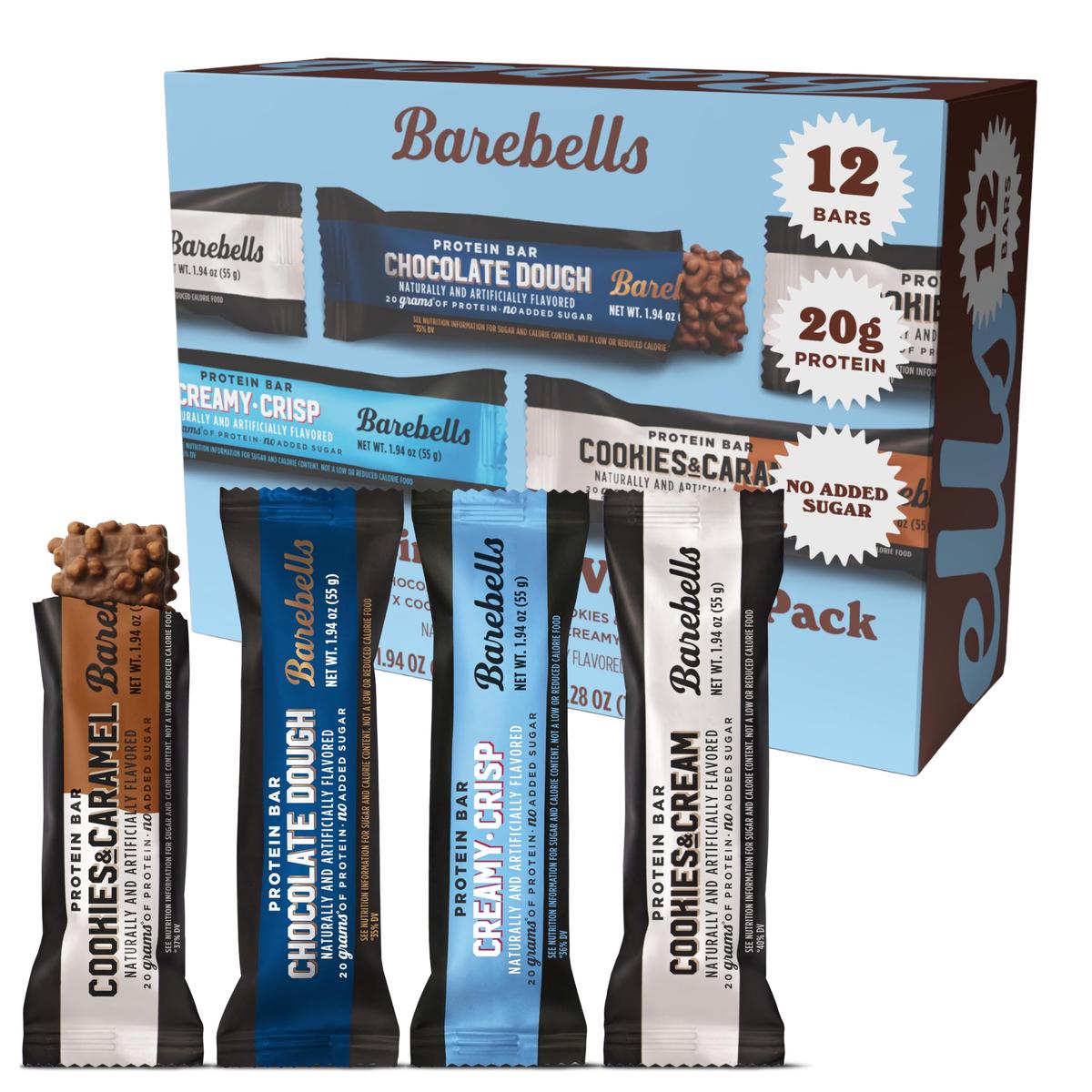 Barebells Protein Bars Peoples Choice Variety Pack  12 Bars, Nutritious Snacks With 20G Of High Protein - Chocolate Treat With 1G Of Total Sugars - Perfect On The Go Breakfast Bars