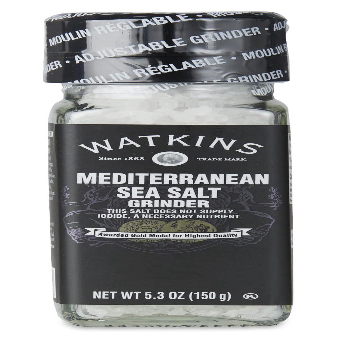 Watkins Mediterranean Sea Salt Grinder  5.3 Oz