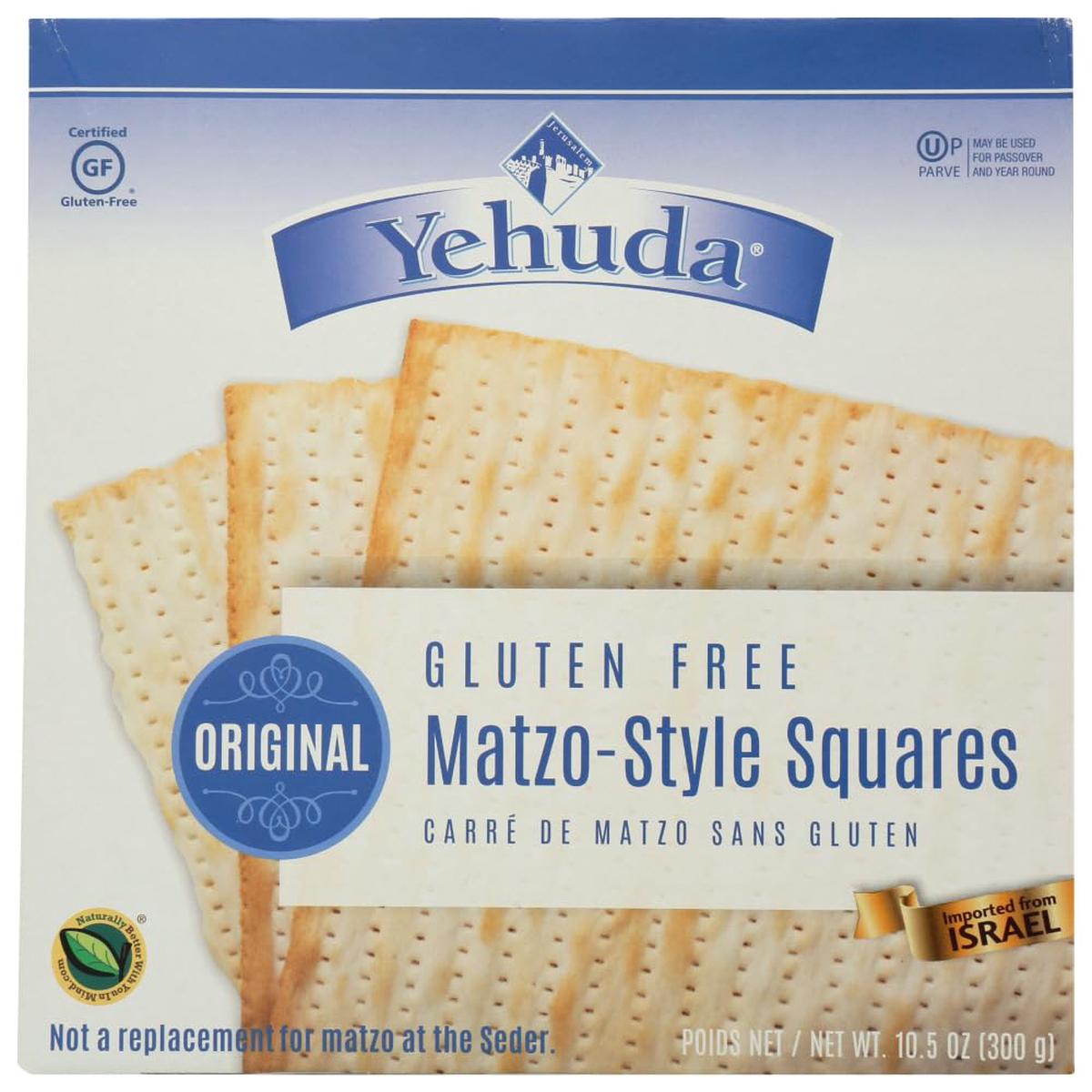Yehuda Gluten Free Matzo Squares, 10.5 Ounce -- 12 Per Case
