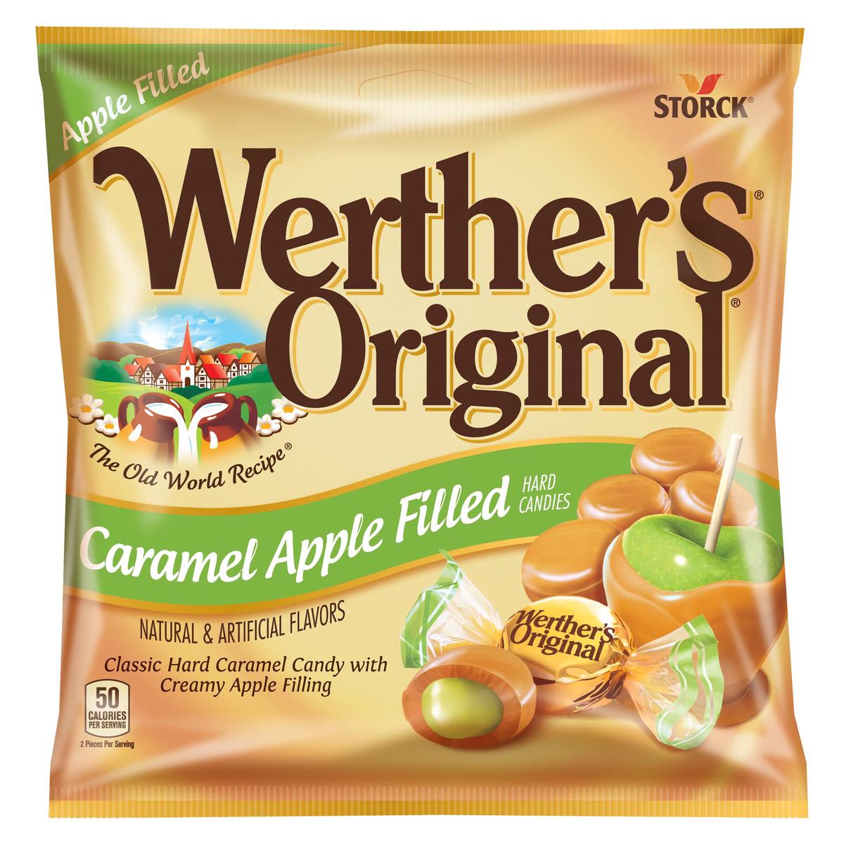 Werthers Original Hard Apple Filled Caramel Candy, 5.5 Oz Bags (Pack of 12)