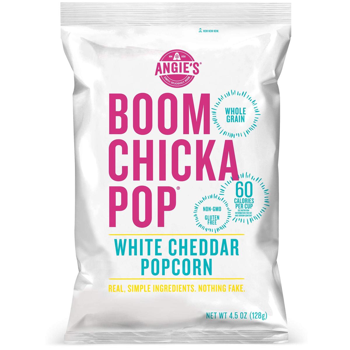 Angies Boomchickapop White Cheddar Popcorn, 4.5 Oz. (Pack Of 12)