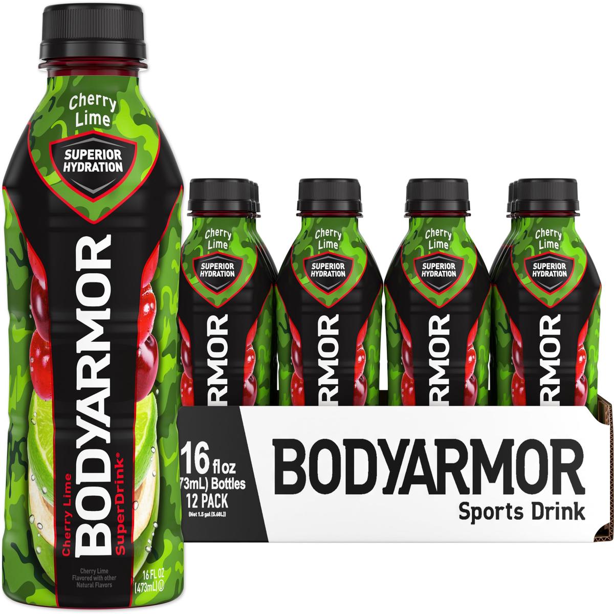 BODYARMOR Sports Drink Sports Beverage, Cherry Lime, Coconut Water Hydration, Natural Flavors With Vitamins, Potassium-Packed El
