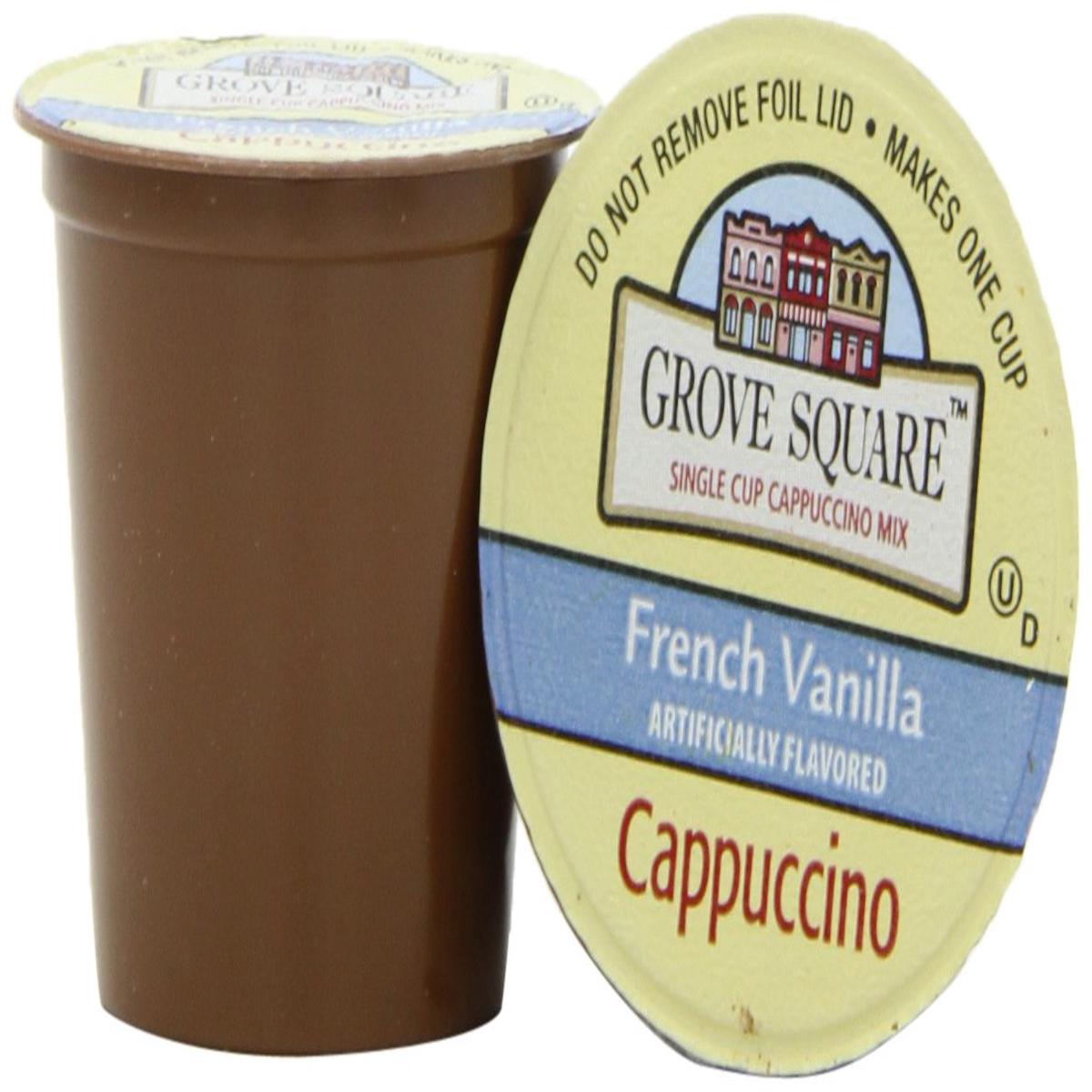 Grove Square French Vanilla Cappuccino, Model GSFVC96, 96 Cups, 4 Count (Pack of 24)