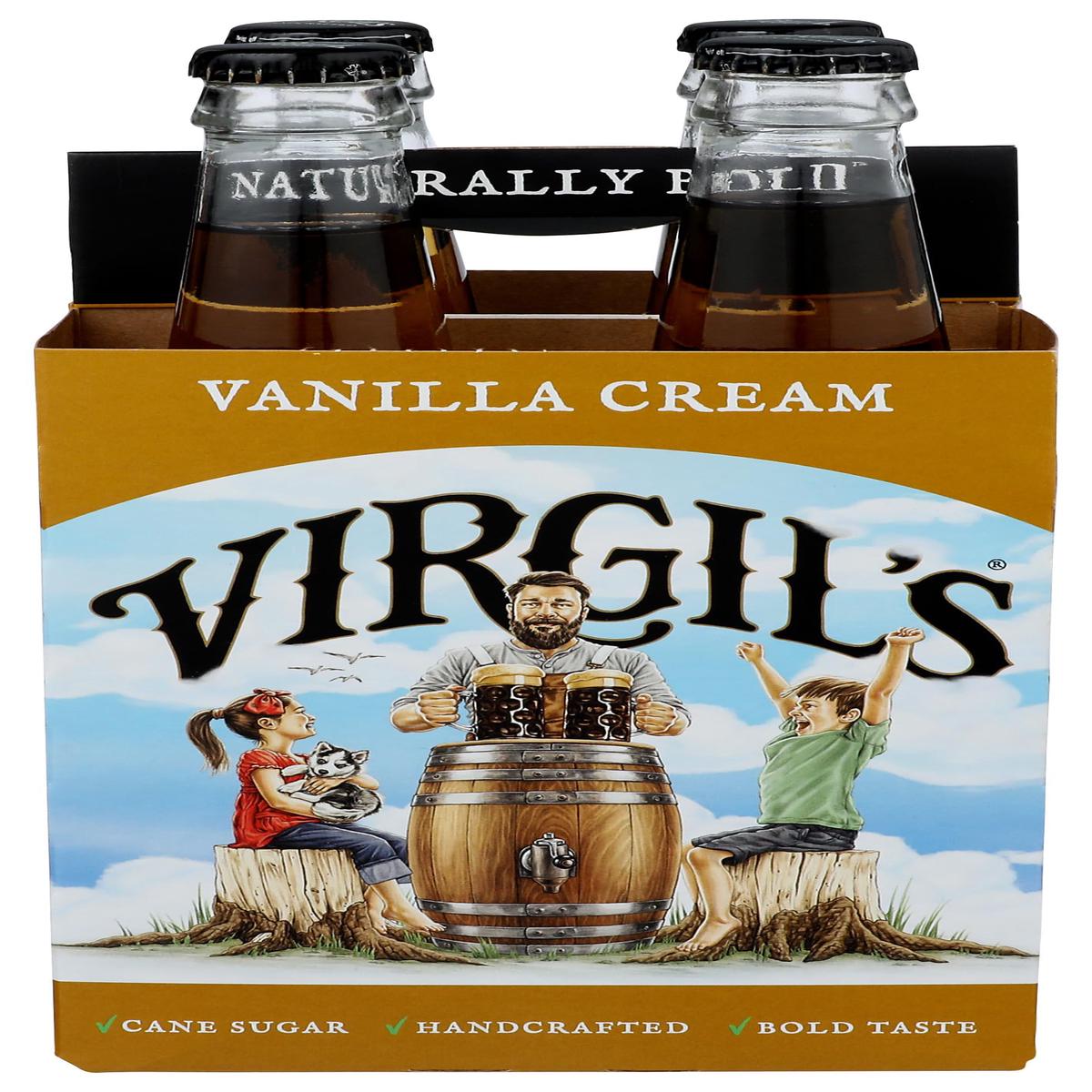 Virgils Soda Cream, 12 Fl Oz, Pack of 4, Model B-25689-6PK
