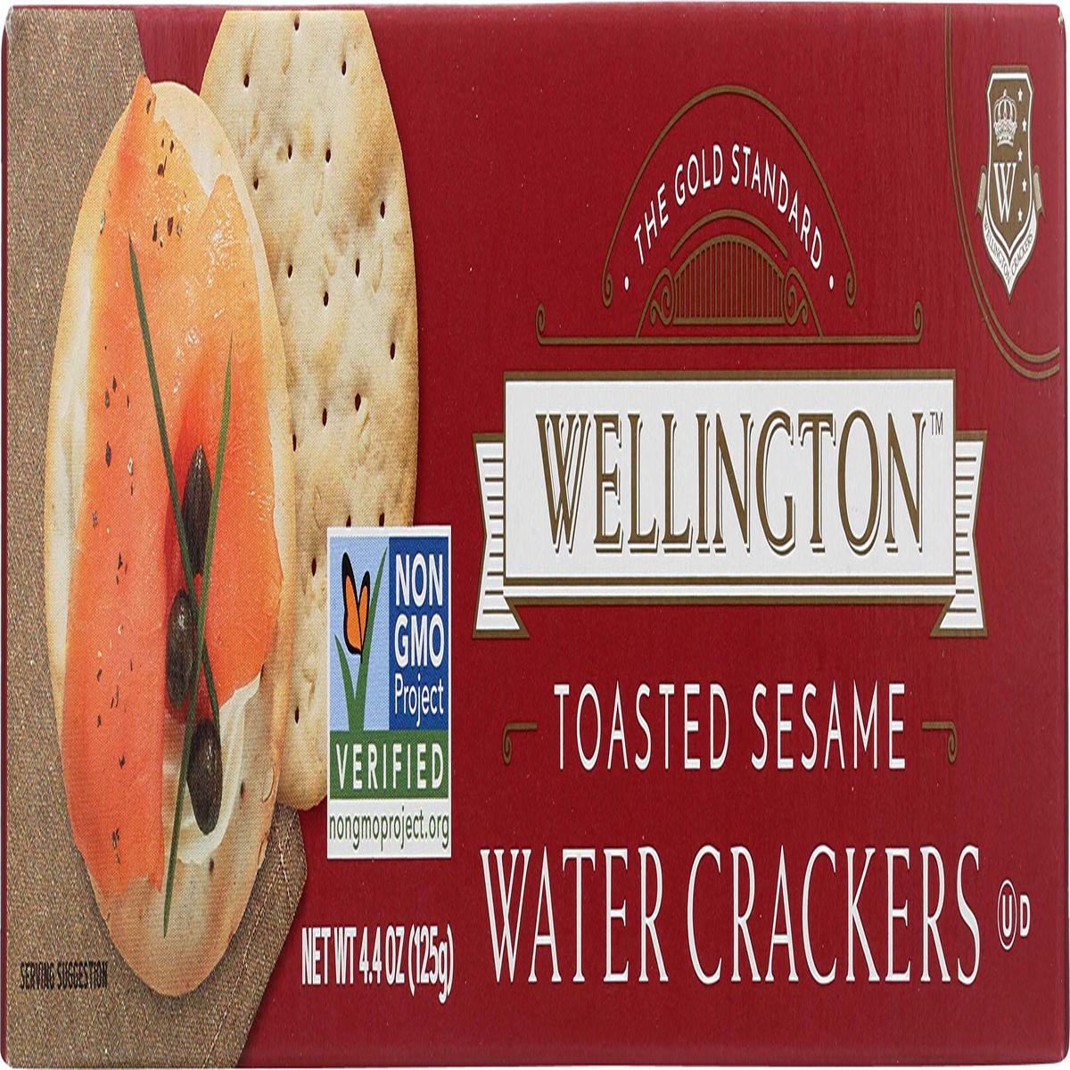 Wellington Toasted Sesame Water Crackers, 4.4-Ounces (Pack of 12)